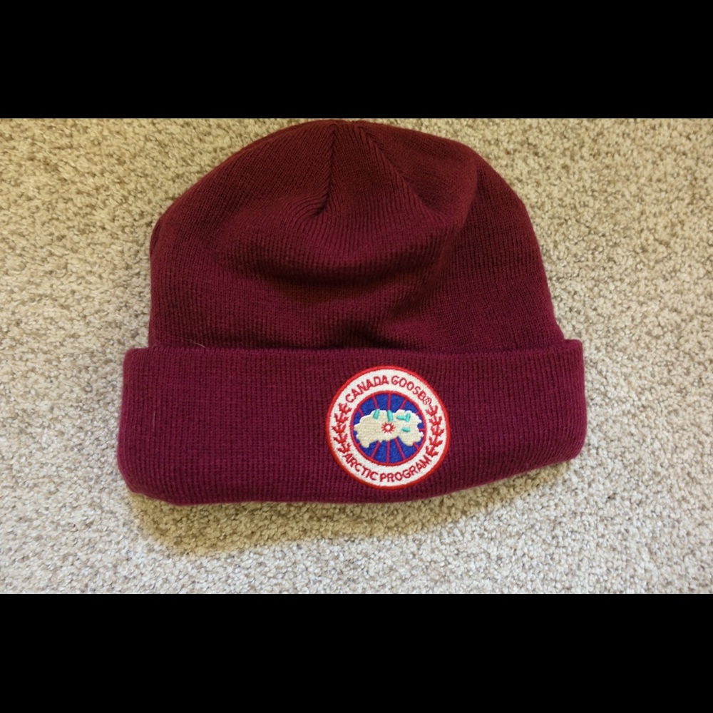 Canada Goose Maroon Beanie